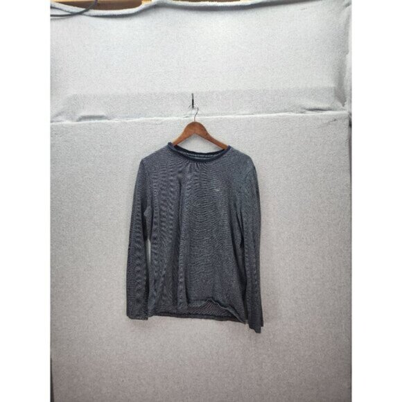 Michael Kors Mens Medium Long Sleeve Cotton Sweater Gray & Blue - Picture 1 of 5